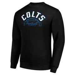 Indianapolis Colts Starter Half Ball Team Graphic Fleece Pullover Sweatshirt - Black Pullover