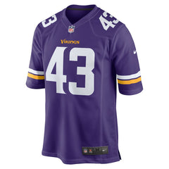 Andrew Van Ginkel Minnesota Vikings Team Game Jersey - Purple Jerseys