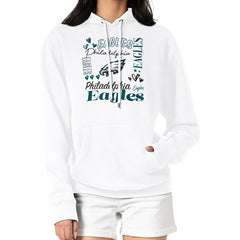 Philadelphia Eagles G-III 4Her by Carl Banks Women's Collage Graphic Fleece Pullover Hoodie - White Hoodies