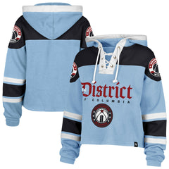 Washington Wizards '47 Women's 2024/25 City Edition Superior Cropped Lace-Up Pullover Hoodie Light Blue - 47 brand