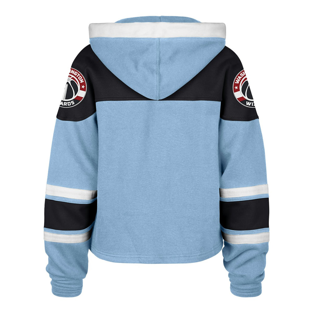 Washington Wizards '47 Women's 2024/25 City Edition Superior Cropped Lace-Up Pullover Hoodie Light Blue - 47 brand