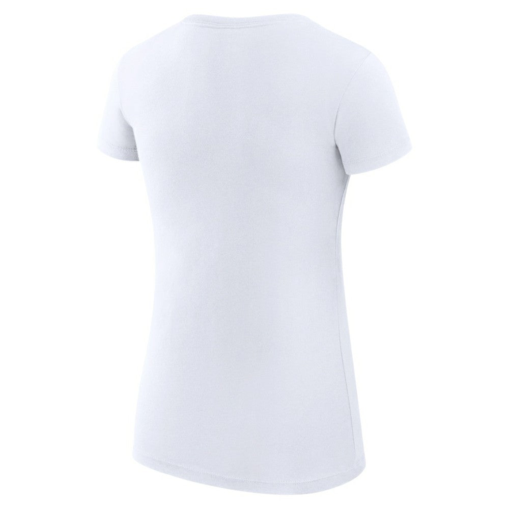 Seattle Mariners G-III 4Her by Carl Banks Women's Super-Slim Fit Lightweight Collage Team Graphic Crew Neck T-Shirt - White T-shirts