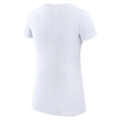 Atlanta Braves G-III 4Her by Carl Banks Women's Super-Slim Fit Lightweight Collage Team Graphic Crew Neck T-Shirt - White T-shirts