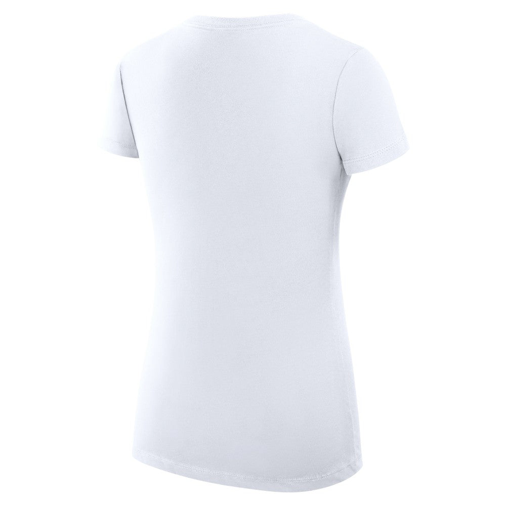 Cincinnati Reds G-III 4Her by Carl Banks Women's Super-Slim Fit Lightweight Collage Team Graphic V-Neck T-Shirt - White T-shirts