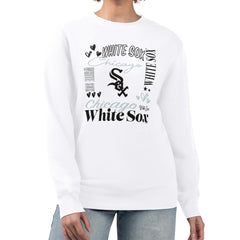 Chicago White Sox G-III 4Her by Carl Banks Women's Collage Team Graphic Fleece Pullover Hoodie - White Hoodies