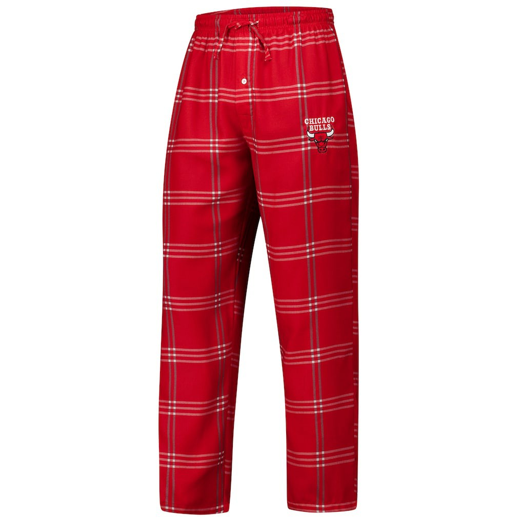 Chicago Bulls Concepts Sport Petition Long Sleeve Top and Plaid Pant Set Red