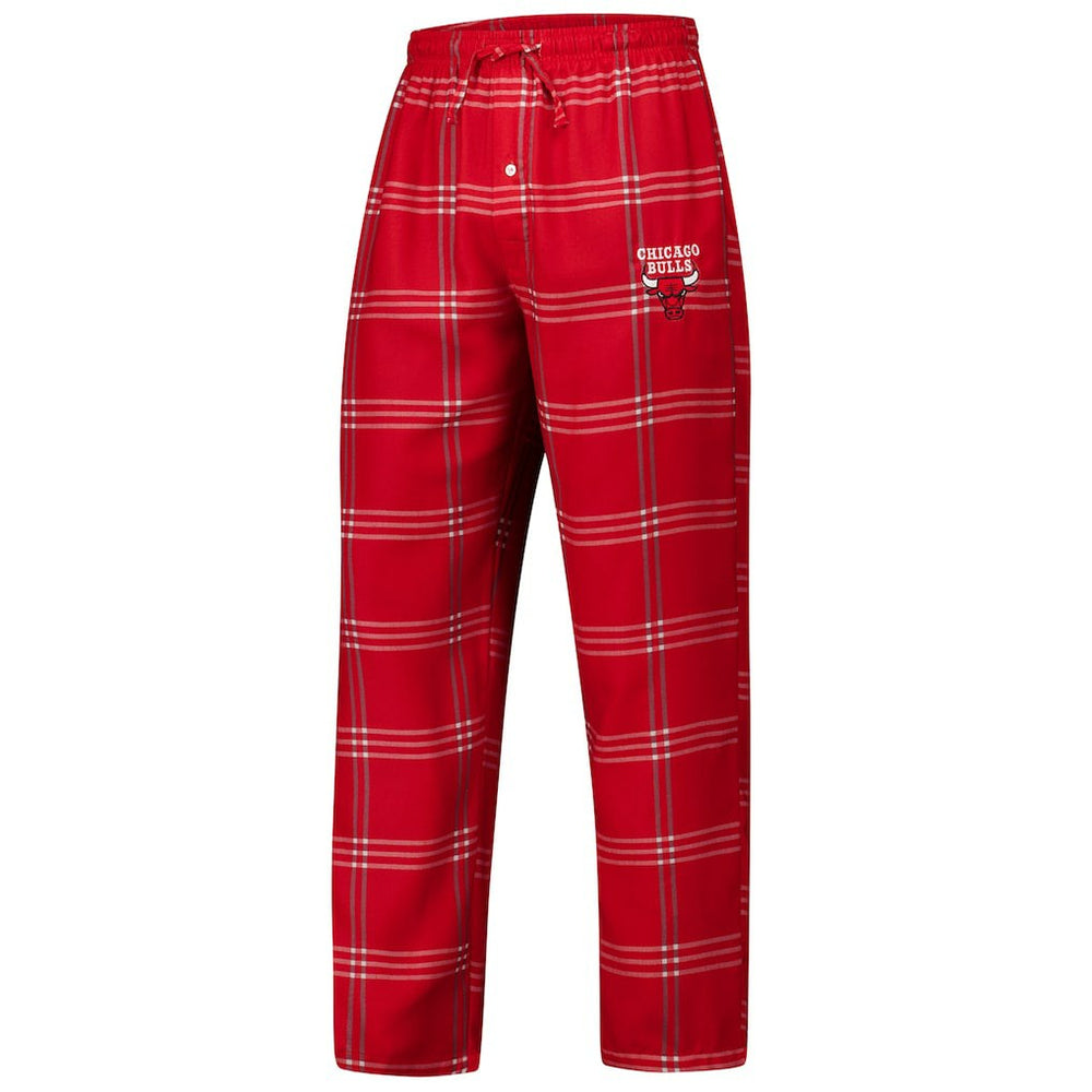 Chicago Bulls Concepts Sport Petition Long Sleeve Top and Plaid Pant Set Red