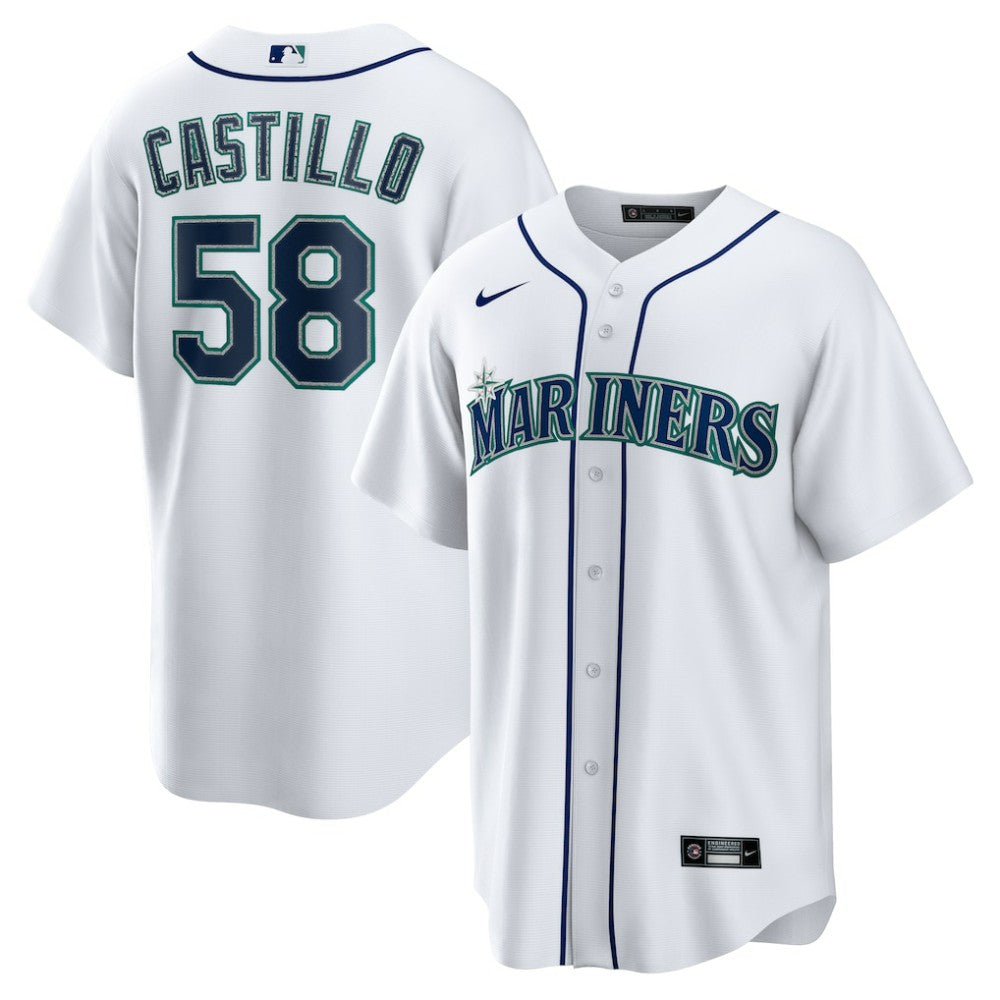 Luis Castillo Seattle Mariners Nike Home Replica Jersey - White Jerseys