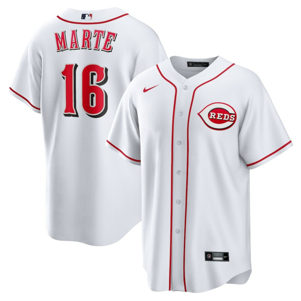 Noelvi Marte Cincinnati Reds Nike Home Replica Jersey - White Jerseys