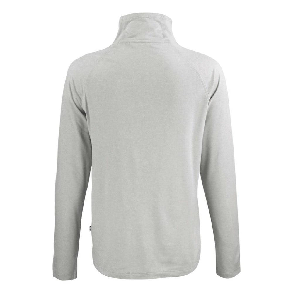 California Angels Cutter & Buck Women's Cooperstown Collection Coastline Epic Comfort Eco Recycled Funnel Neck Raglan Pullover Top - Gray Pullover