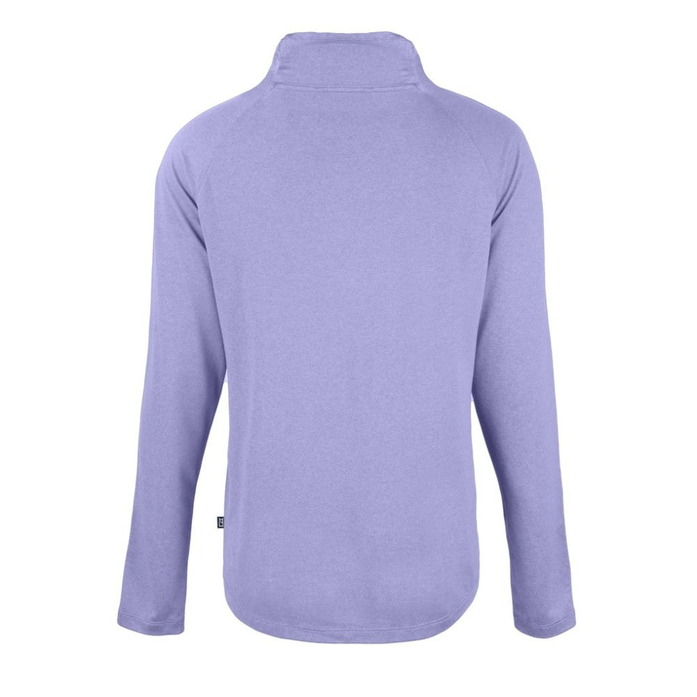 Arizona Diamondbacks Cutter & Buck Women's Cooperstown Collection Coastline Epic Comfort Eco Recycled Funnel Neck Raglan Pullover Top - Purple Pullover