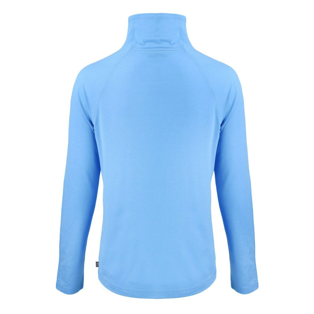 Philadelphia Phillies Cutter & Buck Women's Cooperstown Collection Coastline Epic Comfort Eco Recycled Funnel Neck Raglan Pullover Top - Powder Blue Pullover