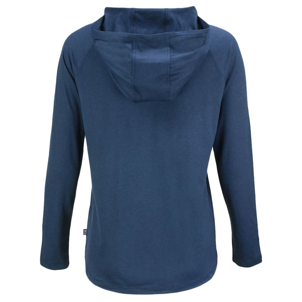 Chicago Cubs Cutter & Buck Women's  Coastline Epic Comfort Eco Recycled Hoodie Raglan Long Sleeve T-Shirt - Navy Hoodies