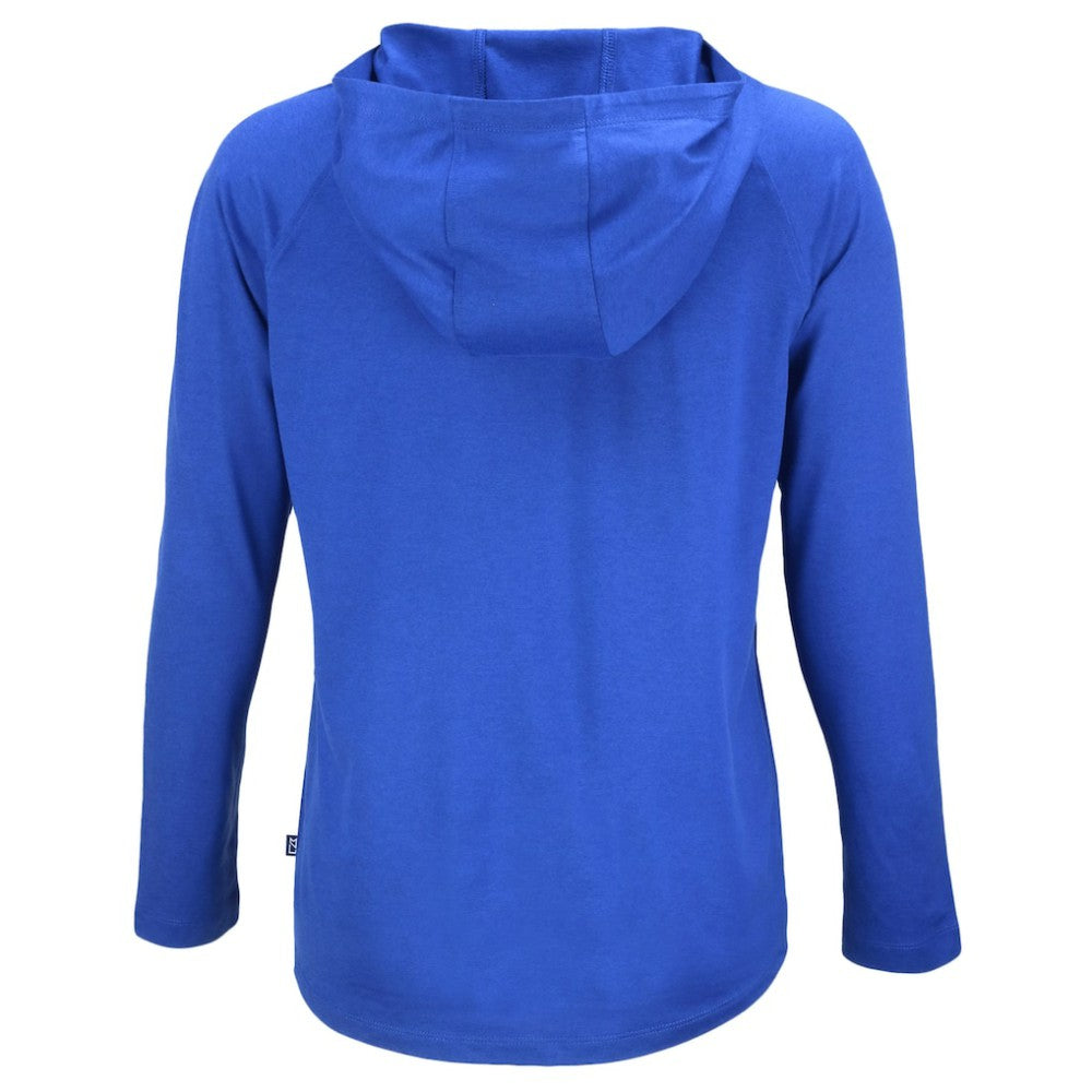 Chicago Cubs Cutter & Buck Women's  Coastline Epic Comfort Eco Recycled Hoodie Raglan Long Sleeve T-Shirt - Royal Hoodies