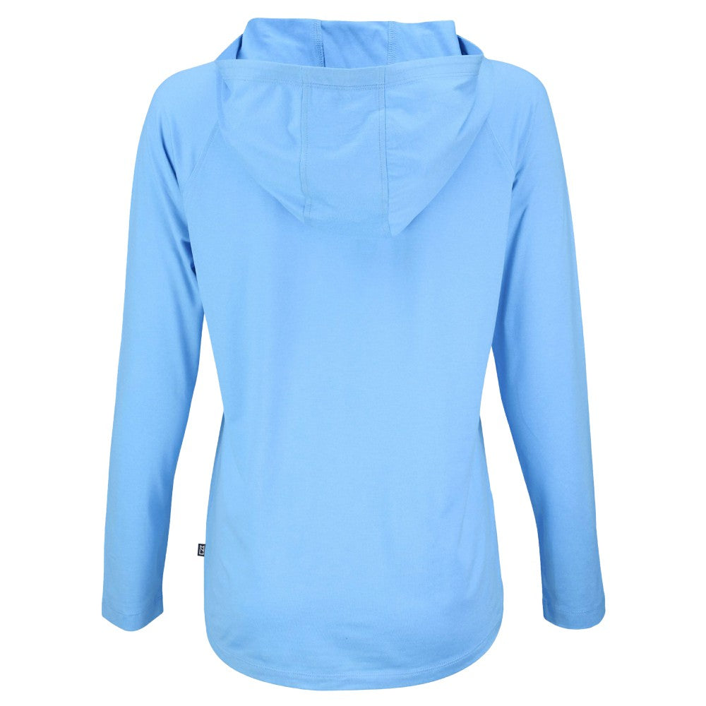 Kansas City Royals Cutter & Buck Women's  Coastline Epic Comfort Eco Recycled Hoodie Raglan Long Sleeve T-Shirt - Powder Blue Hoodies