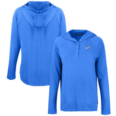 Los Angeles Dodgers Cutter & Buck Women's Cooperstown Collection Coastline Epic Comfort Eco Recycled Hoodie Raglan Long Sleeve T-Shirt - Royal Hoodies