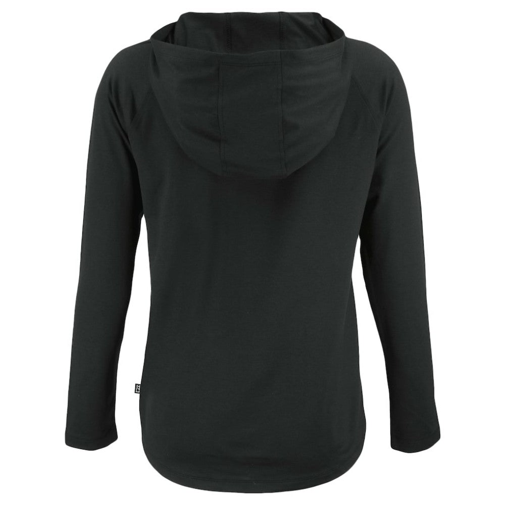 Los Angeles Dodgers Cutter & Buck Women's  Coastline Epic Comfort Eco Recycled Hoodie Raglan Long Sleeve T-Shirt - Black Hoodies