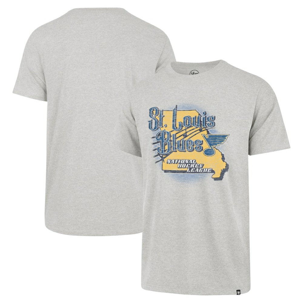 St. Louis Blues '47 Regional Localized Franklin T-Shirt - Gray | US 201564146