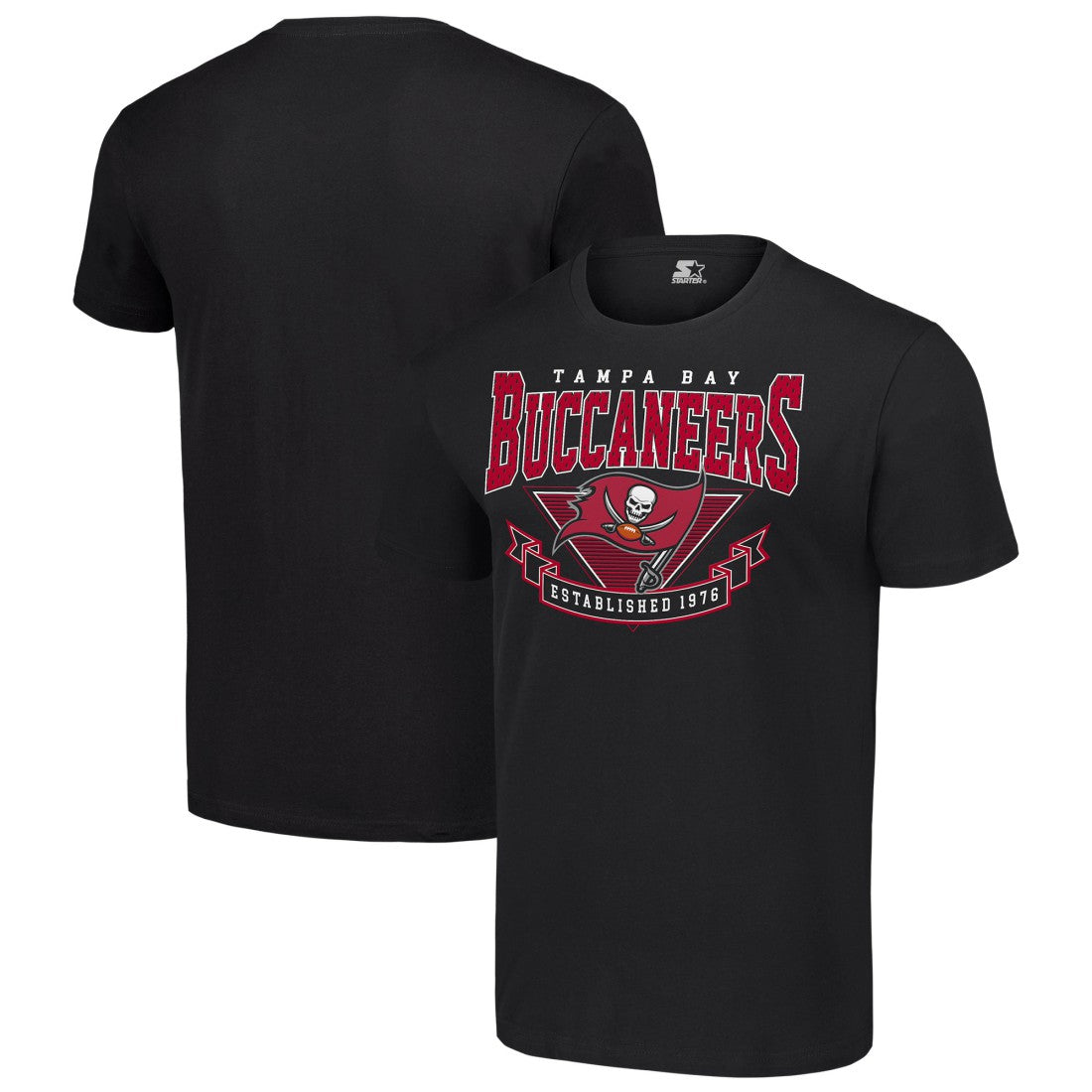Tampa Bay Buccaneers Starter 80s Inspired Team Logo T-Shirt - Black T-shirts