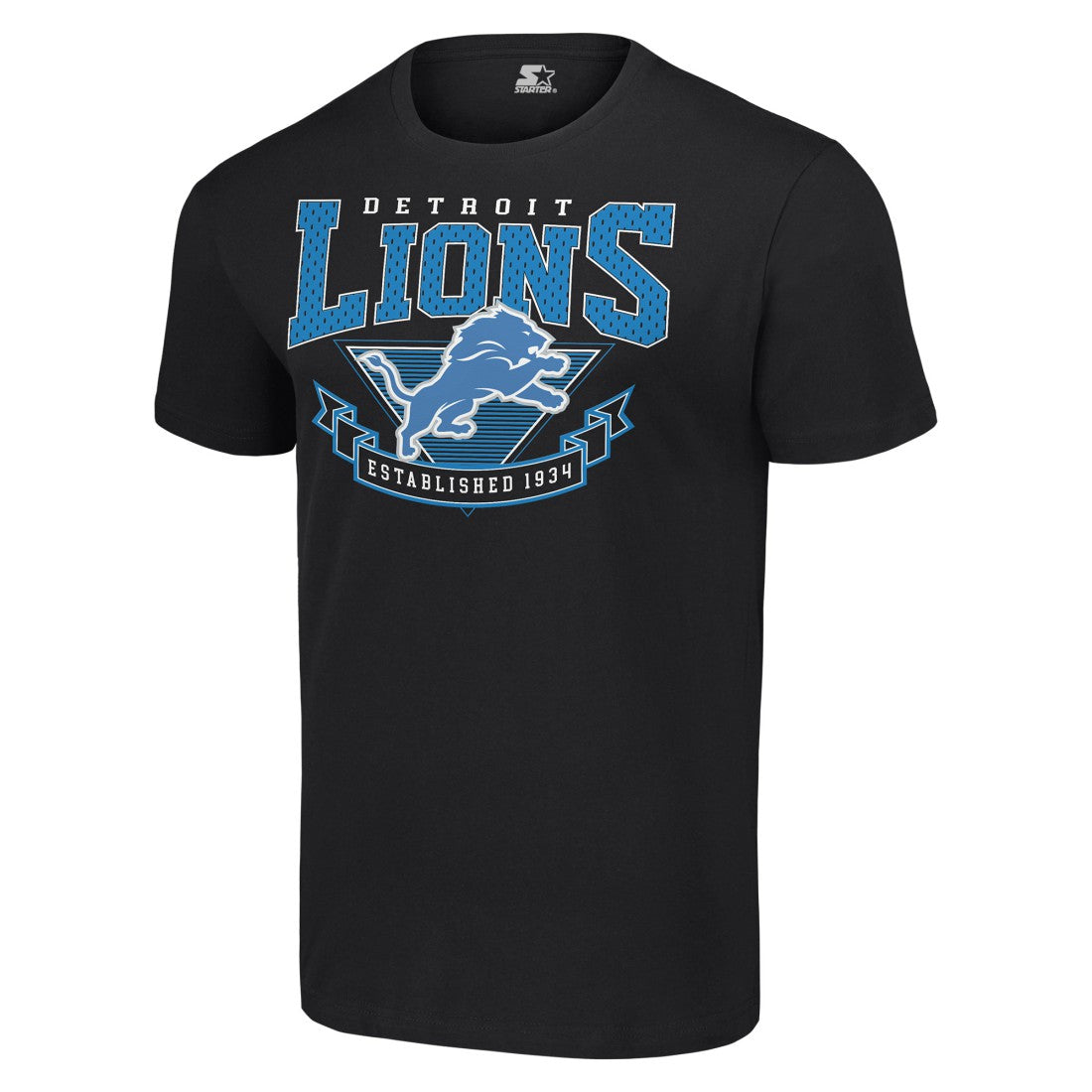 Detroit Lions Starter 80s Inspired Team Logo T-Shirt - Black T-shirts