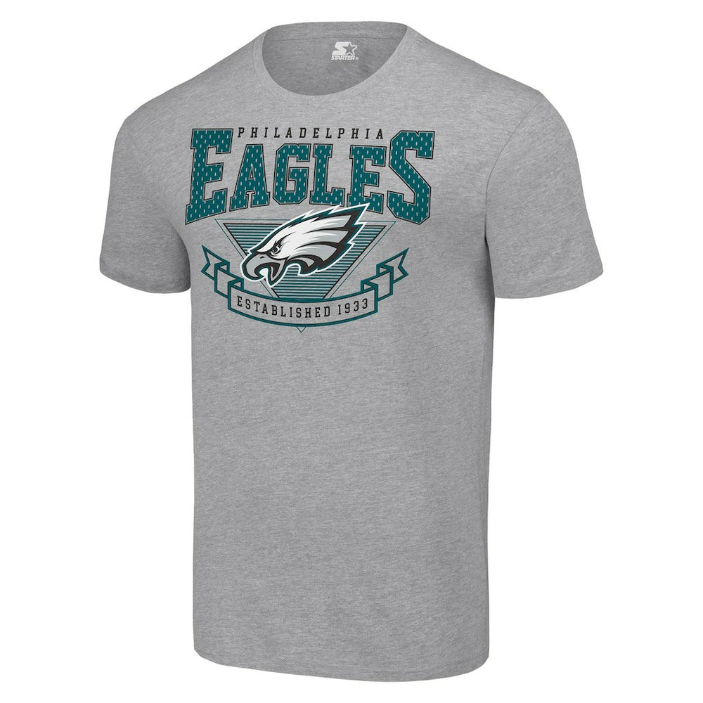 Philadelphia Eagles Starter 80s Inspired Team Logo T-Shirt - Heather Gray T-shirts