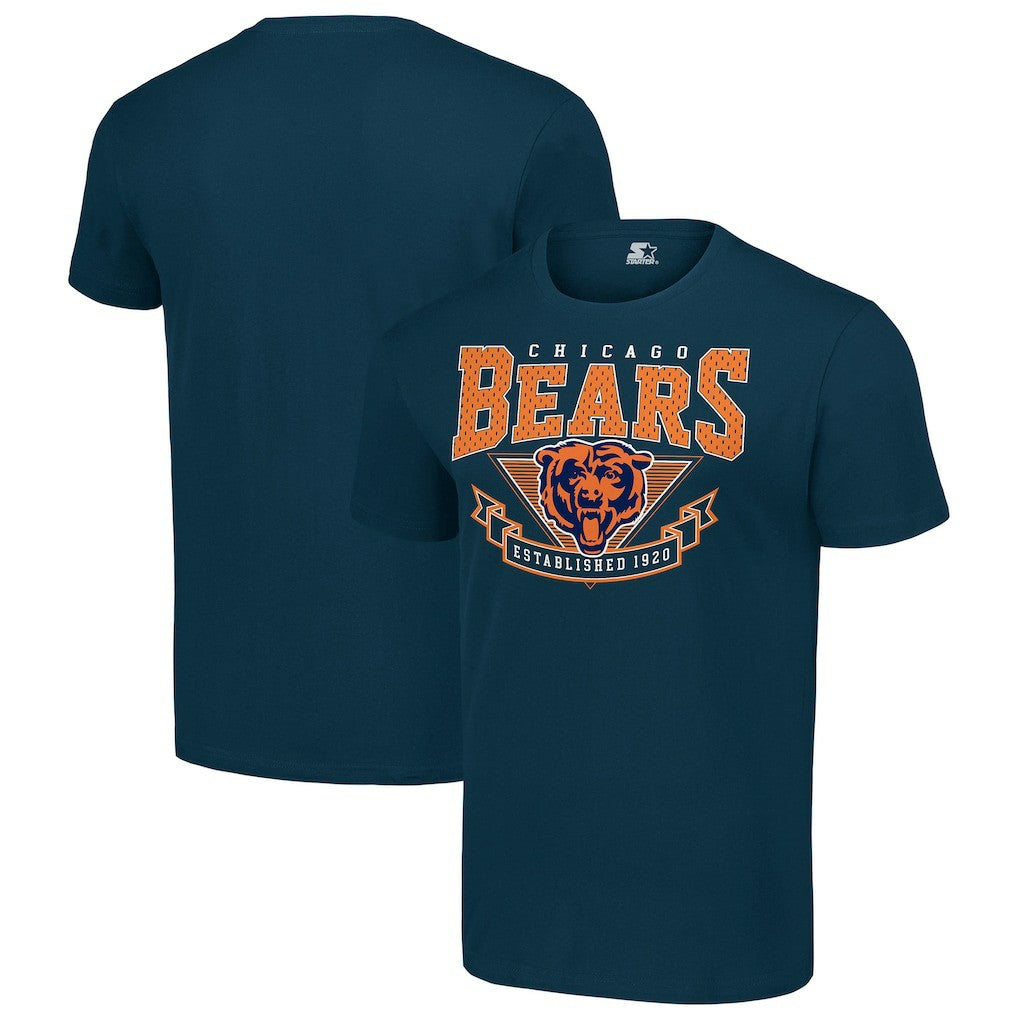 Chicago Bears Starter 80s Inspired Team Logo T-Shirt - Navy T-shirts
