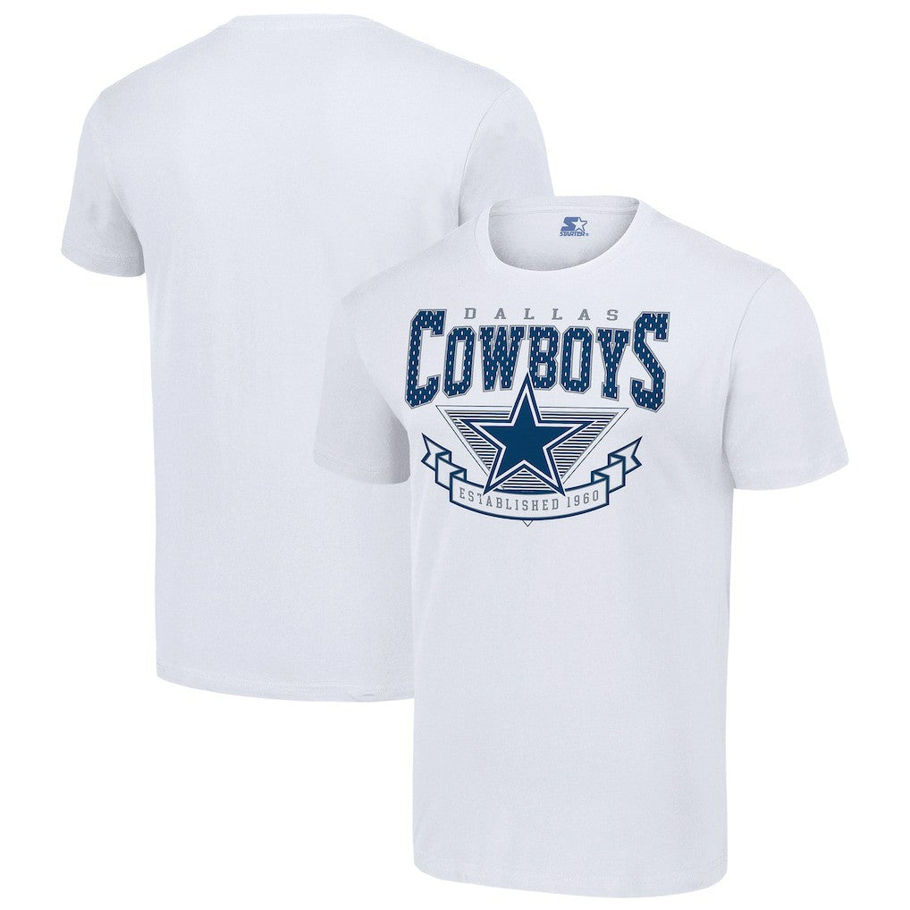 Dallas Cowboys Starter 80s Inspired Team Logo T-Shirt - White T-shirts