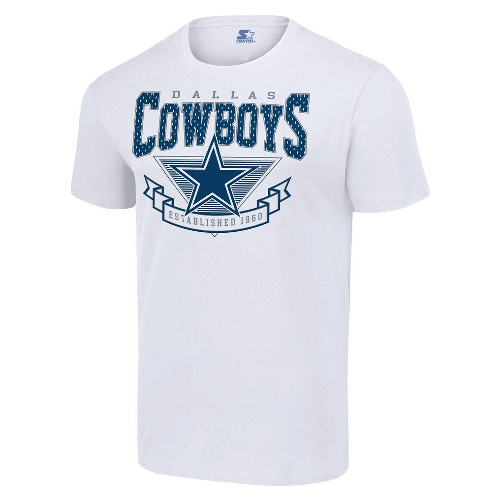 Dallas Cowboys Starter 80s Inspired Team Logo T-Shirt - White T-shirts