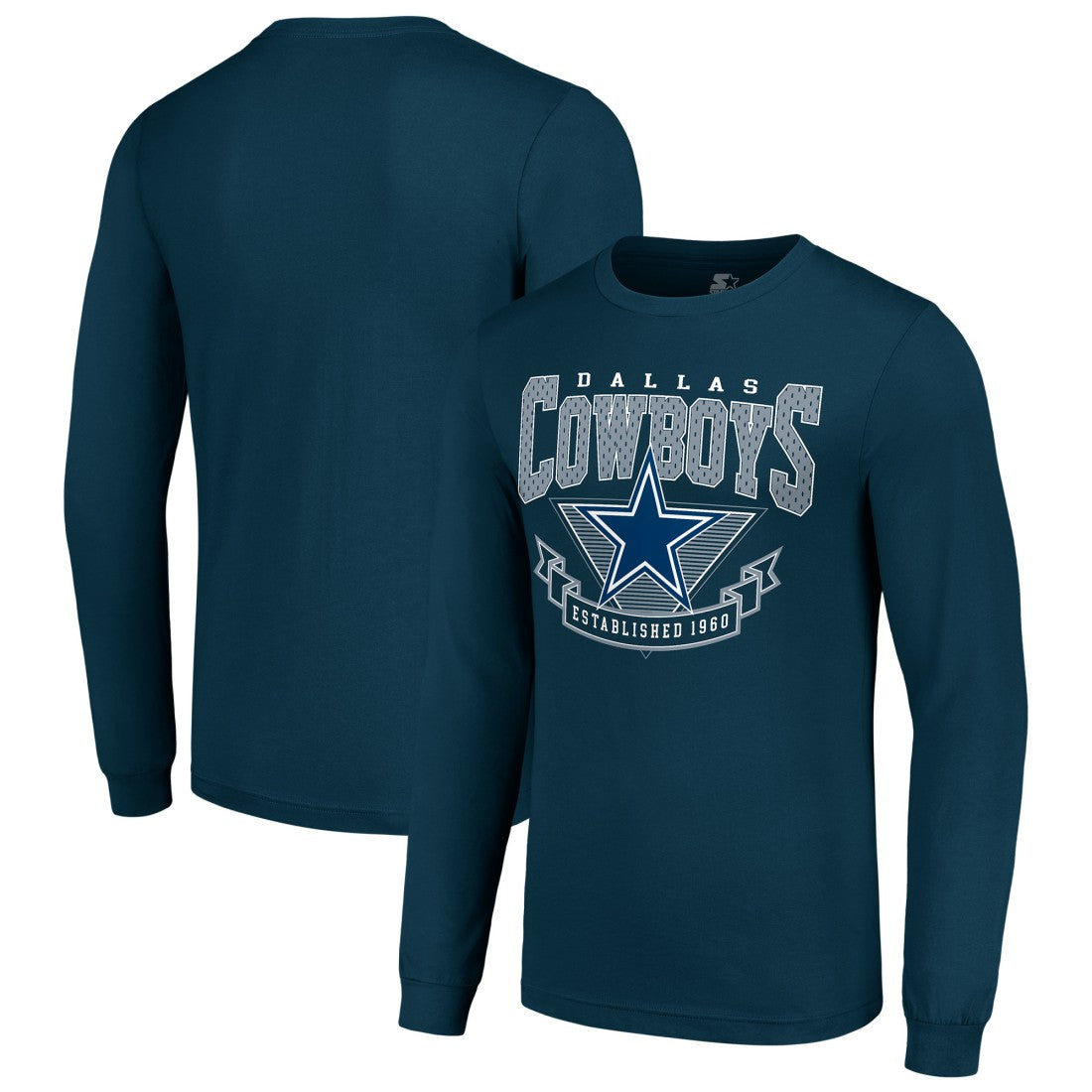 Dallas Cowboys Starter '80s Inspired Team Logo Long Sleeve T-Shirt - Navy T-shirts