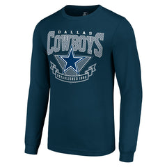 Dallas Cowboys Starter '80s Inspired Team Logo Long Sleeve T-Shirt - Navy T-shirts