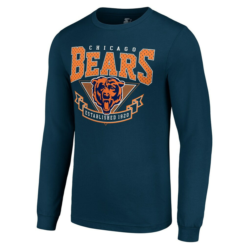 Chicago Bears Starter '80s Inspired Team Logo Long Sleeve T-Shirt - Navy T-shirts