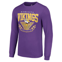 Minnesota Vikings Starter '80s Inspired Team Logo Long Sleeve T-Shirt - Purple T-shirts