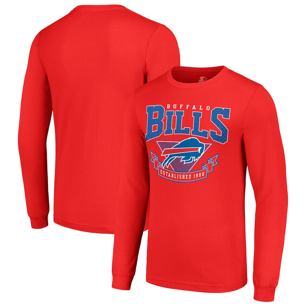 Buffalo Bills Starter '80s Inspired Team Logo Long Sleeve T-Shirt - Red T-shirts