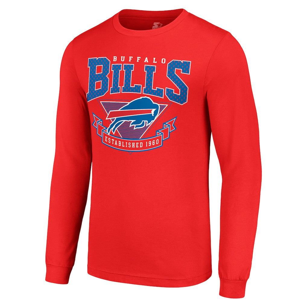 Buffalo Bills Starter '80s Inspired Team Logo Long Sleeve T-Shirt - Red T-shirts