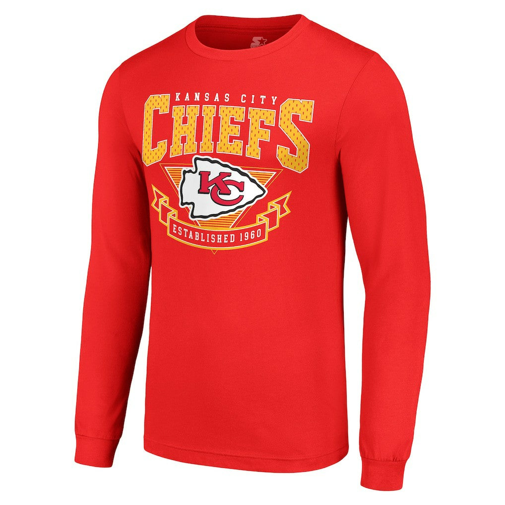 Kansas City Chiefs Starter '80s Inspired Team Logo Long Sleeve T-Shirt - Red T-shirts