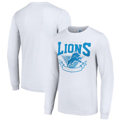 Detroit Lions Starter '80s Inspired Team Logo Long Sleeve T-Shirt - White T-shirts