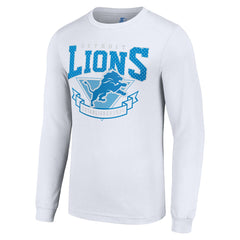 Detroit Lions Starter '80s Inspired Team Logo Long Sleeve T-Shirt - White T-shirts