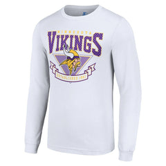 Minnesota Vikings Starter '80s Inspired Team Logo Long Sleeve T-Shirt - White T-shirts