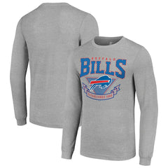 Buffalo Bills Starter '80s Inspired Team Logo Long Sleeve T-Shirt - Heather Gray T-shirts