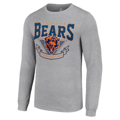Chicago Bears Starter '80s Inspired Team Logo Long Sleeve T-Shirt - Heather Gray T-shirts