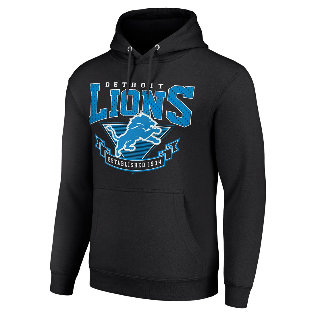 Detroit Lions Starter ‘80s Inspired Pullover Hoodie - Black Hoodies
