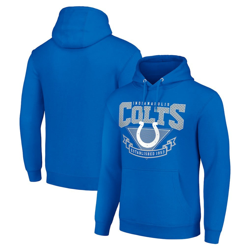 Indianapolis Colts Starter ‘80s Inspired Pullover Hoodie - Royal Hoodies