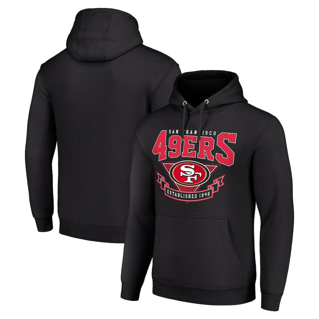 San Francisco 49ers Starter ‘80s Inspired Pullover Hoodie - Black Hoodies