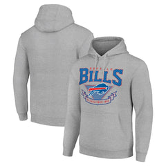 Buffalo Bills Starter ‘80s Inspired Pullover Hoodie - Heather Gray Hoodies
