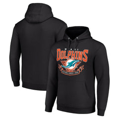 Miami Dolphins Starter ‘80s Inspired Pullover Hoodie - Black Hoodies