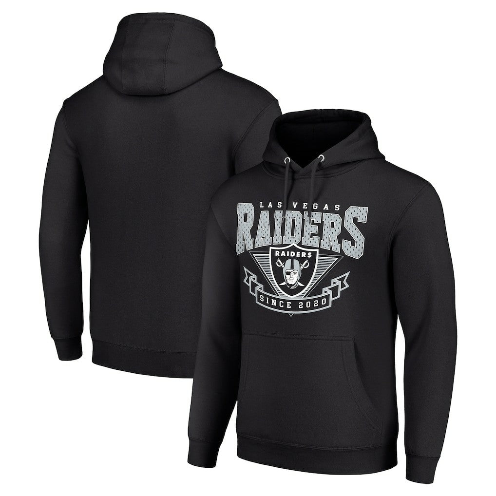 Las Vegas Raiders Starter ‘80s Inspired Pullover Hoodie - Black Hoodies