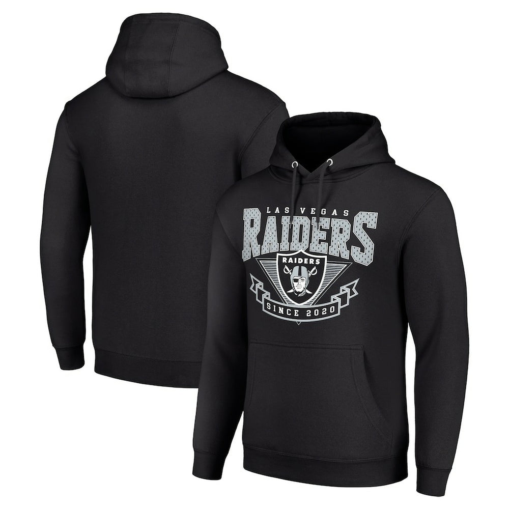 Las Vegas Raiders Starter ‘80s Inspired Pullover Hoodie - Black Hoodies