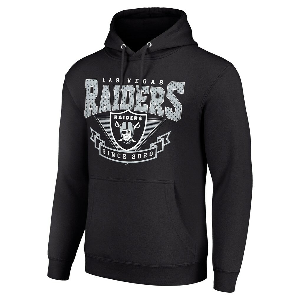 Las Vegas Raiders Starter ‘80s Inspired Pullover Hoodie - Black Hoodies