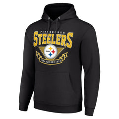 Pittsburgh Steelers Starter ‘80s Inspired Pullover Hoodie - Black Hoodies