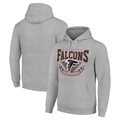 Atlanta Falcons Starter ‘80s Inspired Pullover Hoodie - Heather Gray Hoodies